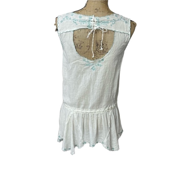 Free People Semi Sheer Floral Embroidered Baby Doll Tunic - Picture 4 of 11